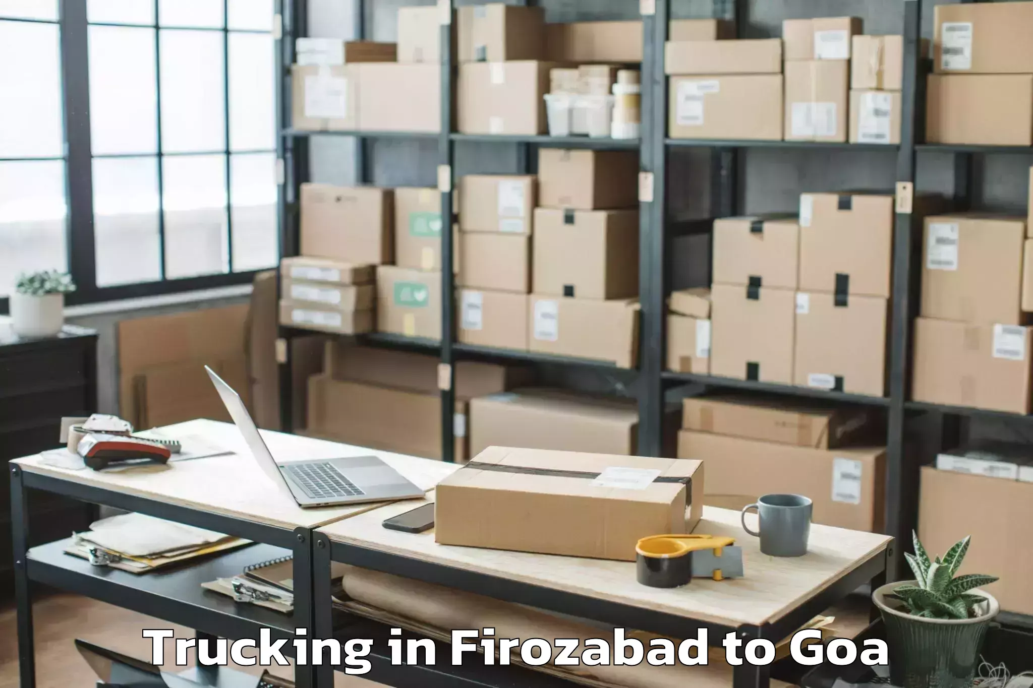 Hassle-Free Firozabad to Goa University Trucking